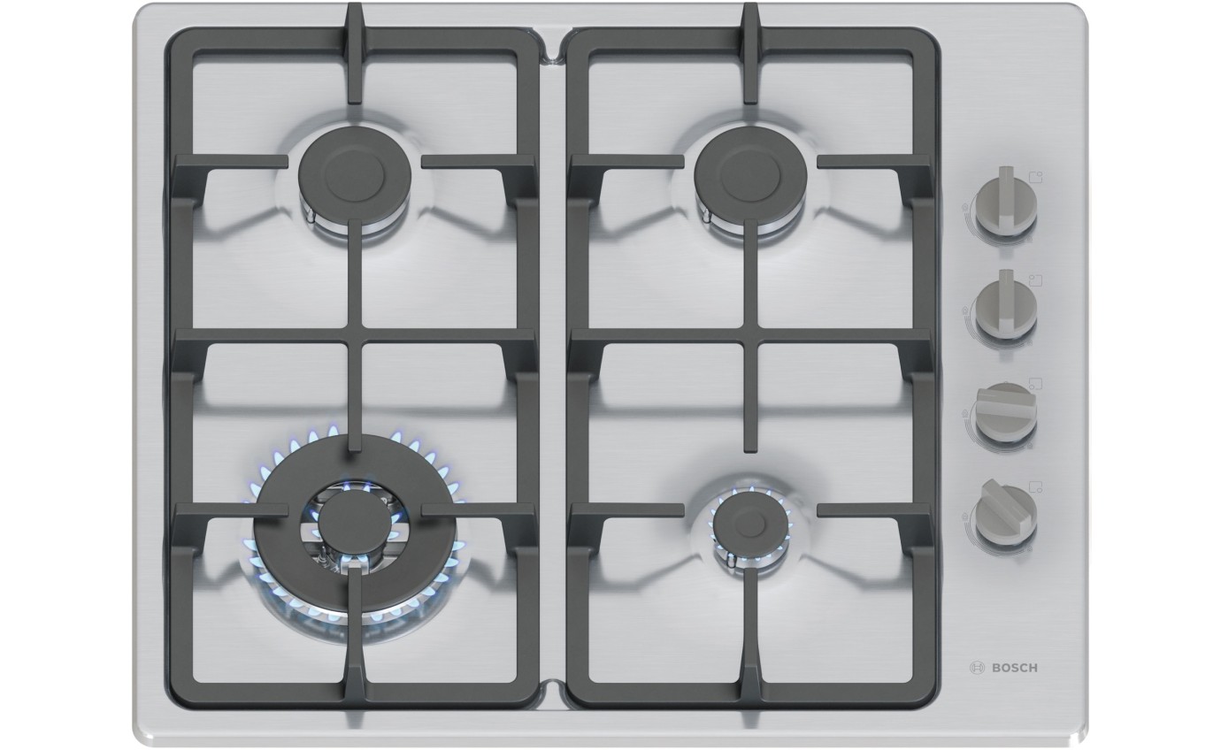 Bosch 60cm Gas Cooktop (Stainless Steel) PBH6B5K90A
