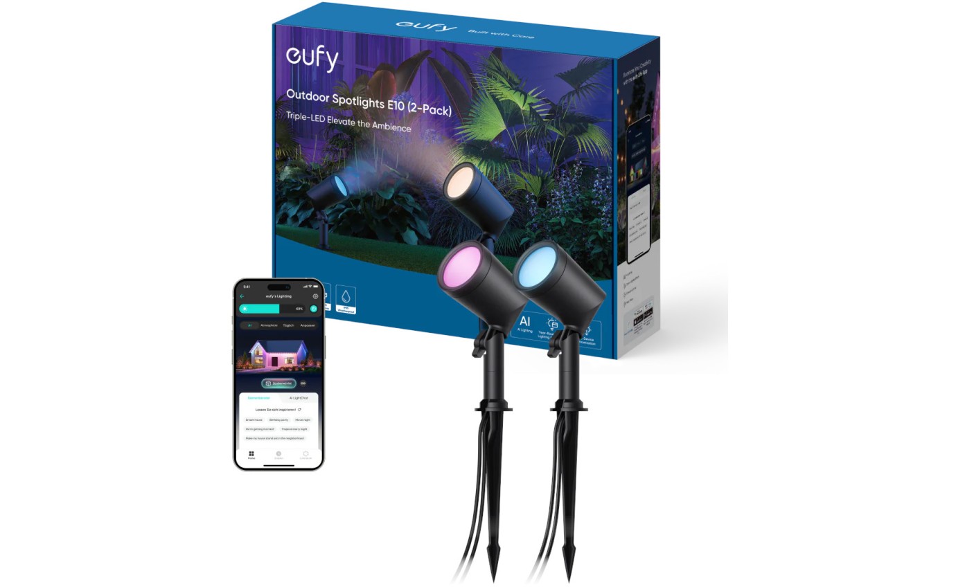 eufy Outdoor Spotlights E10 (2 Pack) T8L20C11