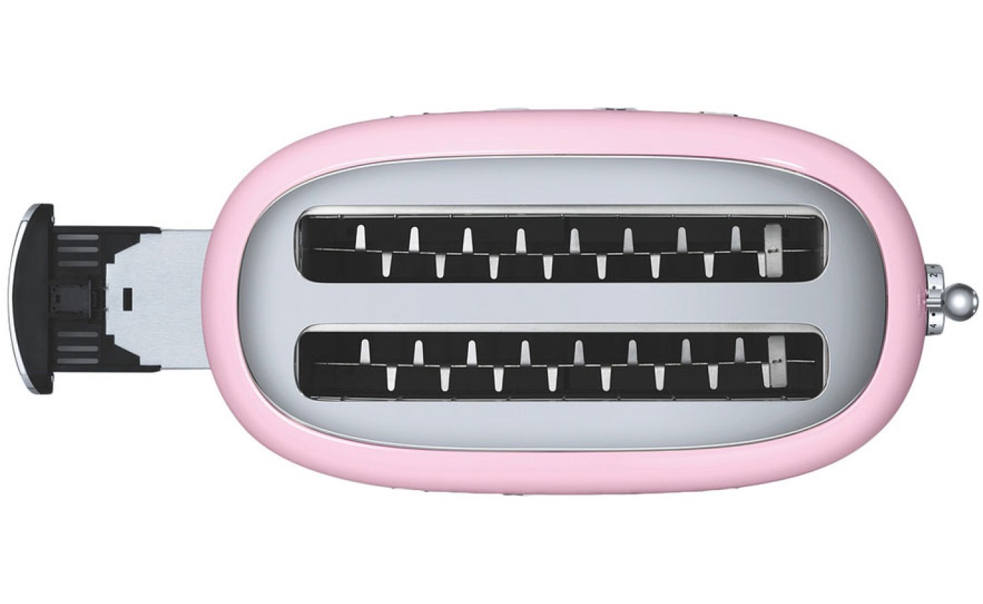 Smeg 50s Retro Style 4 Slice Toaster (Pastel Pink) TSF02PKAU