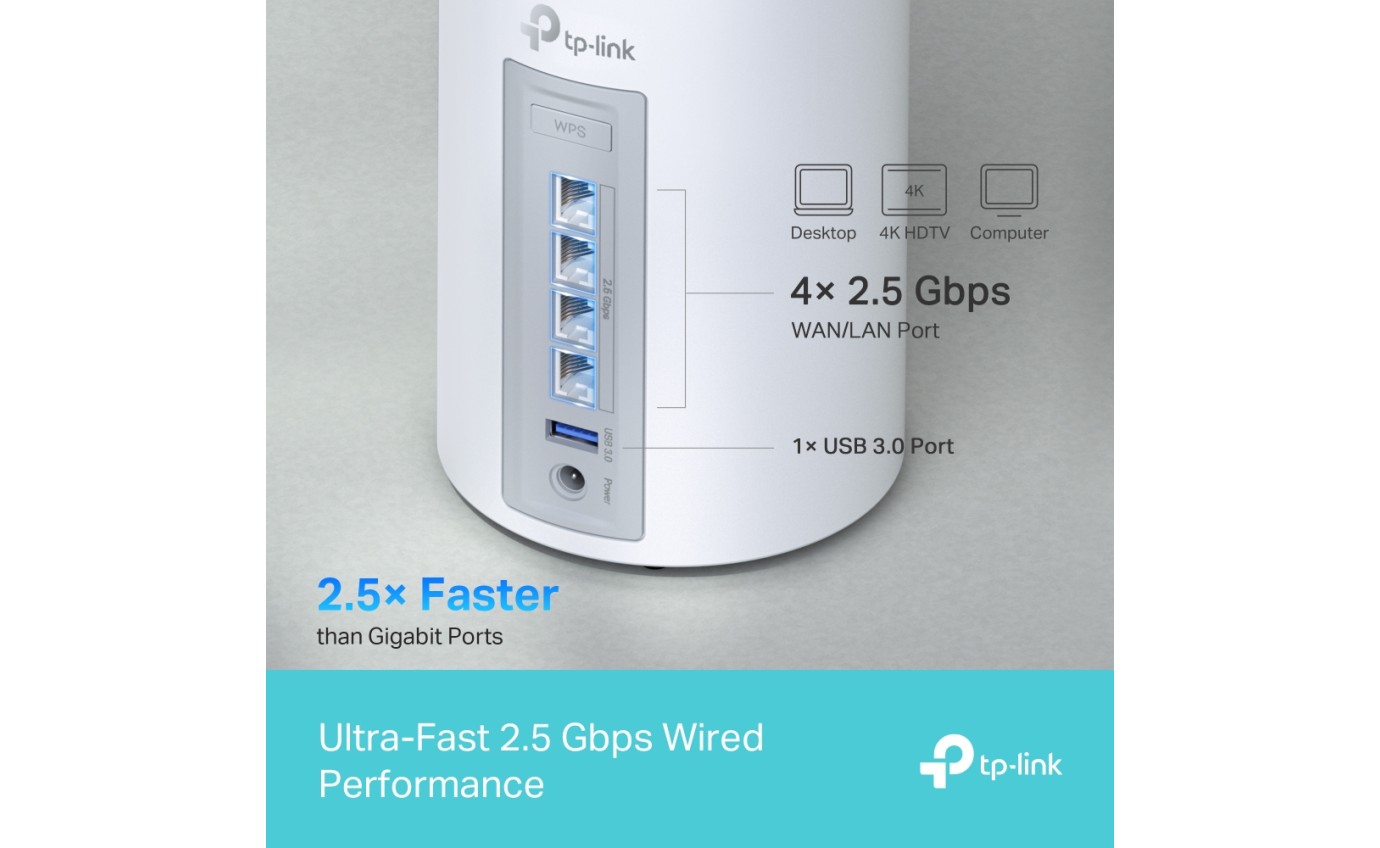 TP-Link BE11000 Whole Home Mesh Wi-Fi 7 System (2 Pack) DECOBE652PACK
