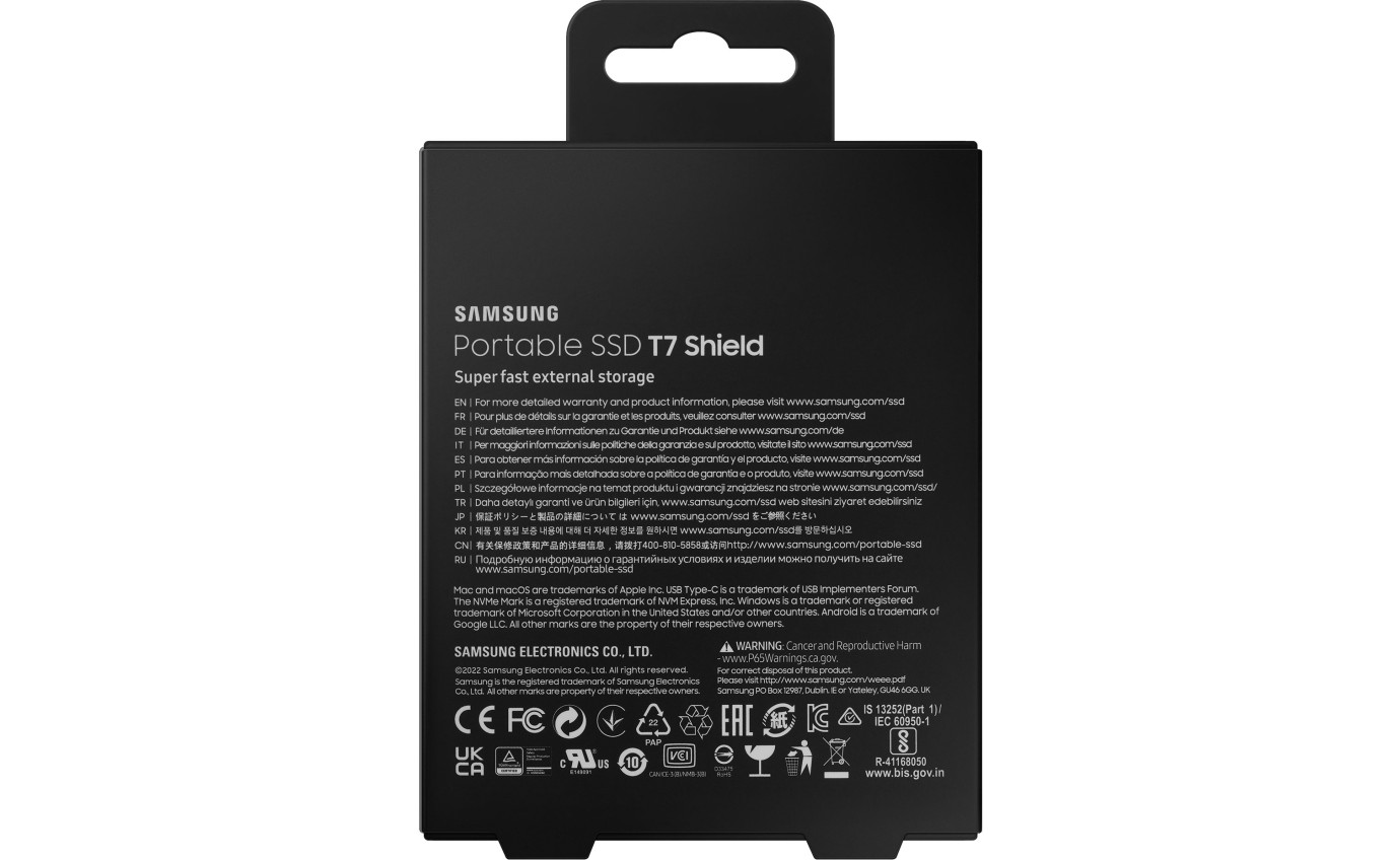 Samsung Portable SSD T7 Shield 1TB (Black) MUPE1T0SWW