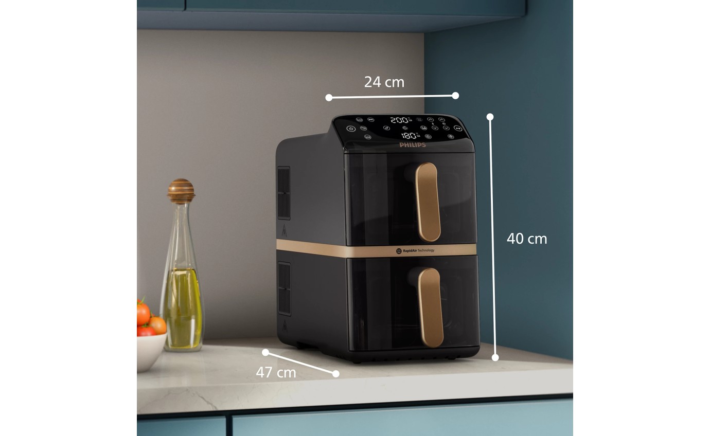 Philips 4000 Series Stacked Dual Basket Airfryer NA46270