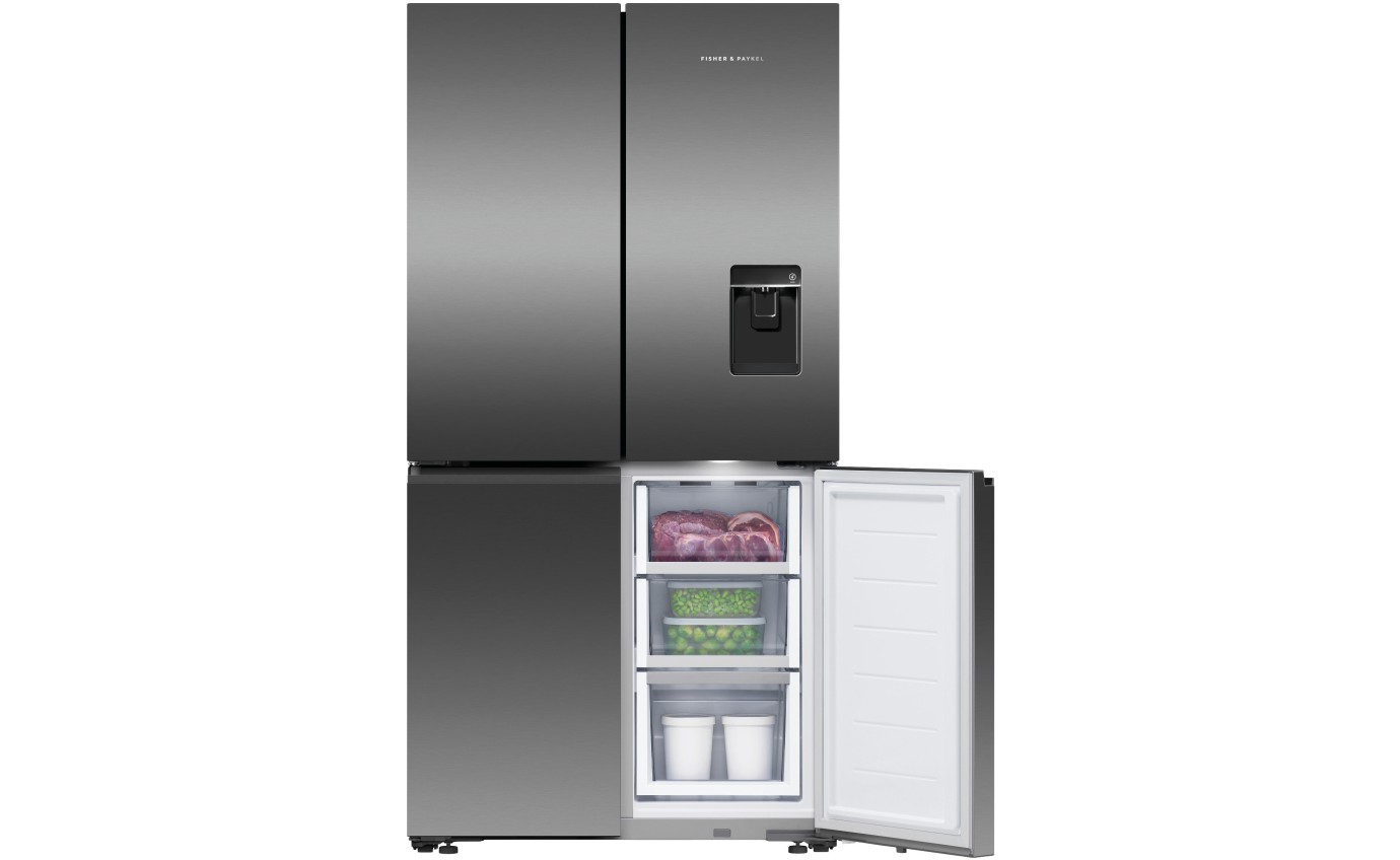 Fisher & Paykel 538L Series 7 Quad Door Refrigerator Freezer, Ice & Water RF605QNUVB1