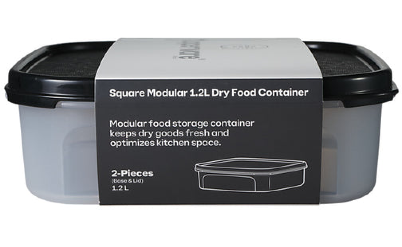 Tupperware Modular Square Dry Food Container 1.2L TUPP0006