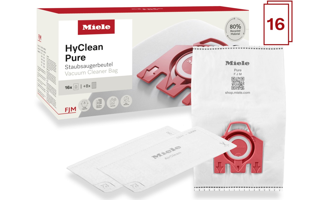 Miele FJM Hyclean Pure XXL Vacuum Bags (16 Pack) 12498260