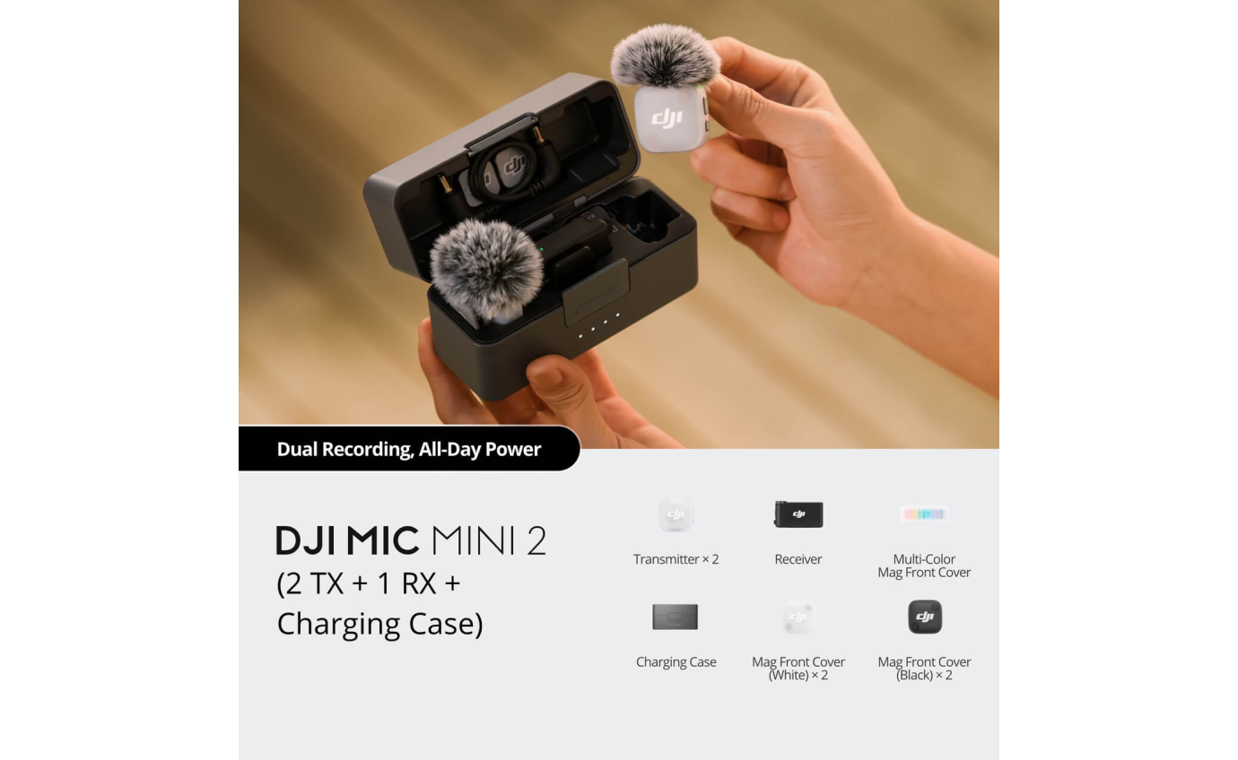 DJI Mic Mini 2 (2 TX + 1 RX + Charging Case) CPRN0000052902
