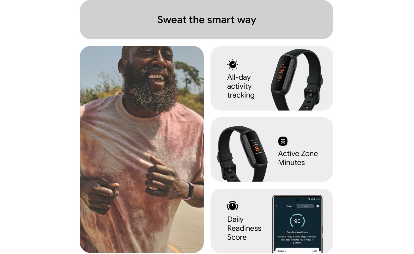 Fitbit Inspire 3 Smartwatch (Midnight Zen/Black) FB424BKBKFRCJK