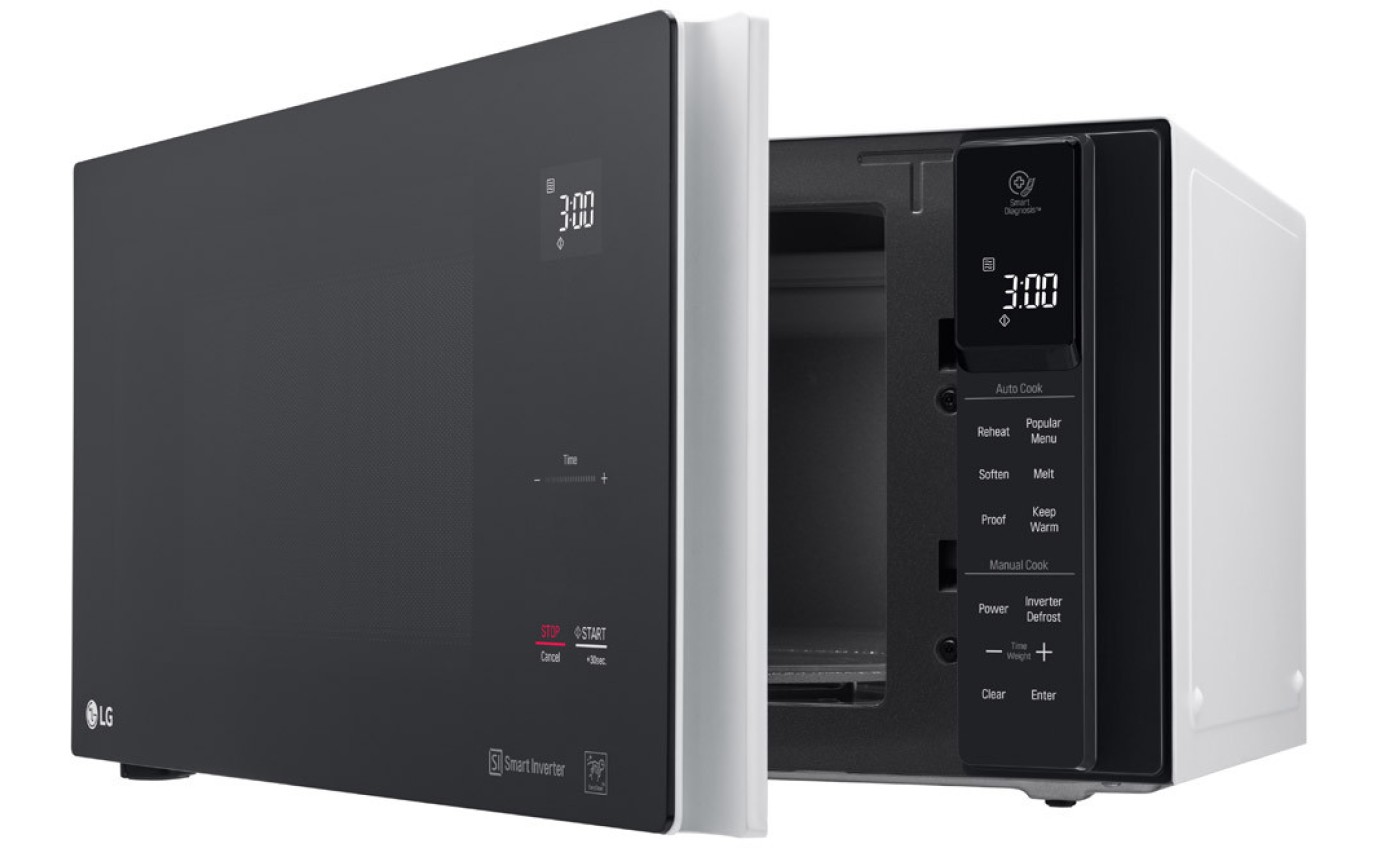 LG 25L 1000W NeoChef Smart Inverter Microwave Oven (White) MS2596OW