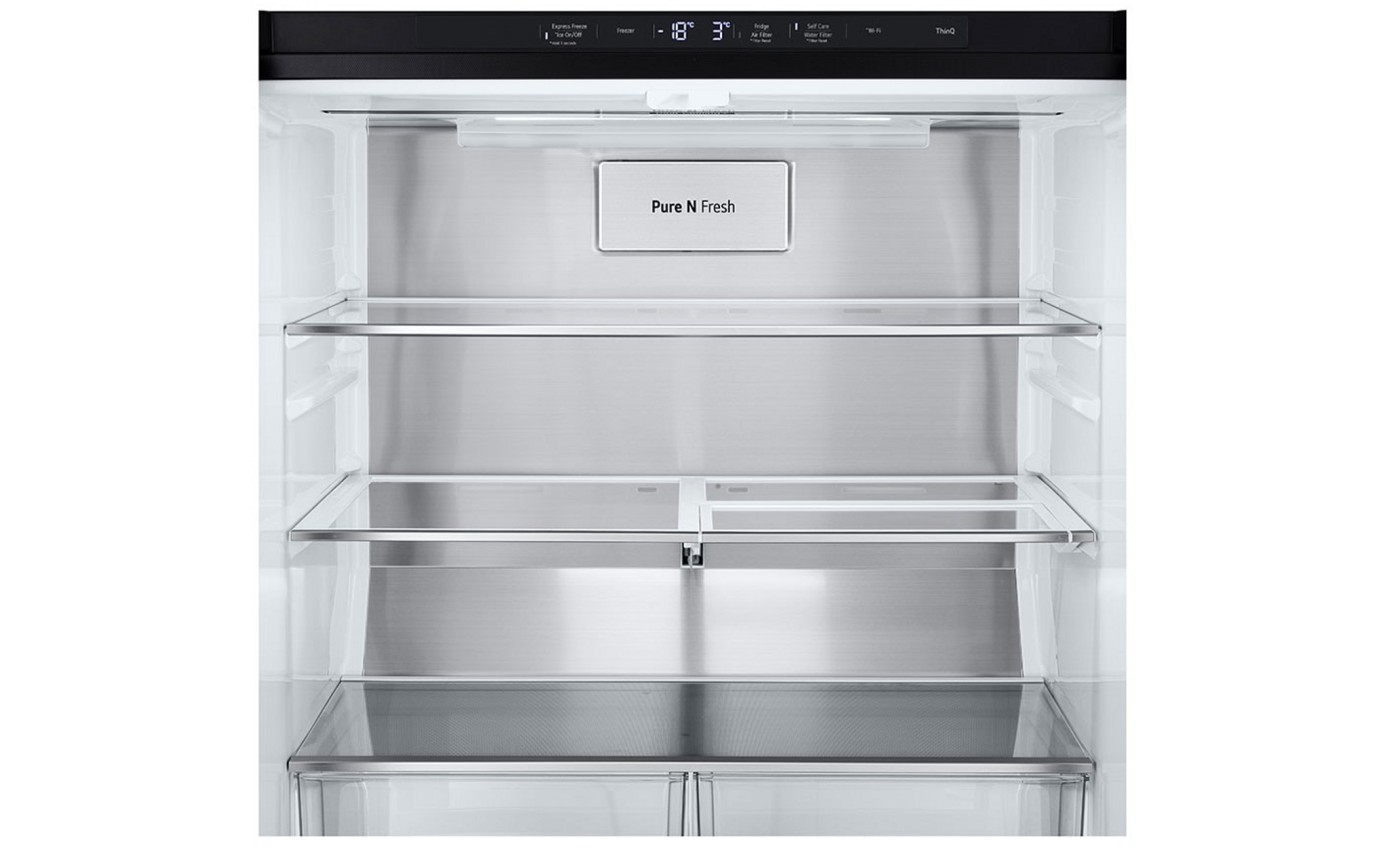 LG 506L Slim French Door Fridge (Matte Black) GFL500MBL