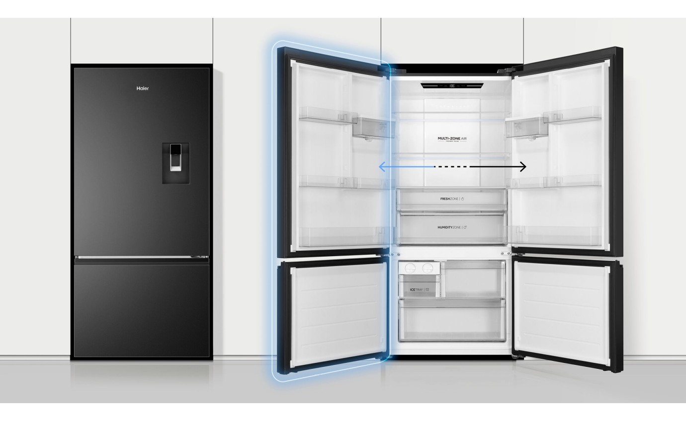 Haier 514L 500 Series Refrigerator Bottom Freezer (Black) HRF510BHC