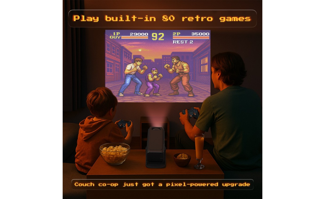 Laser Smart Retro Gaming Projector with Dual Controllers PJGH803B168
