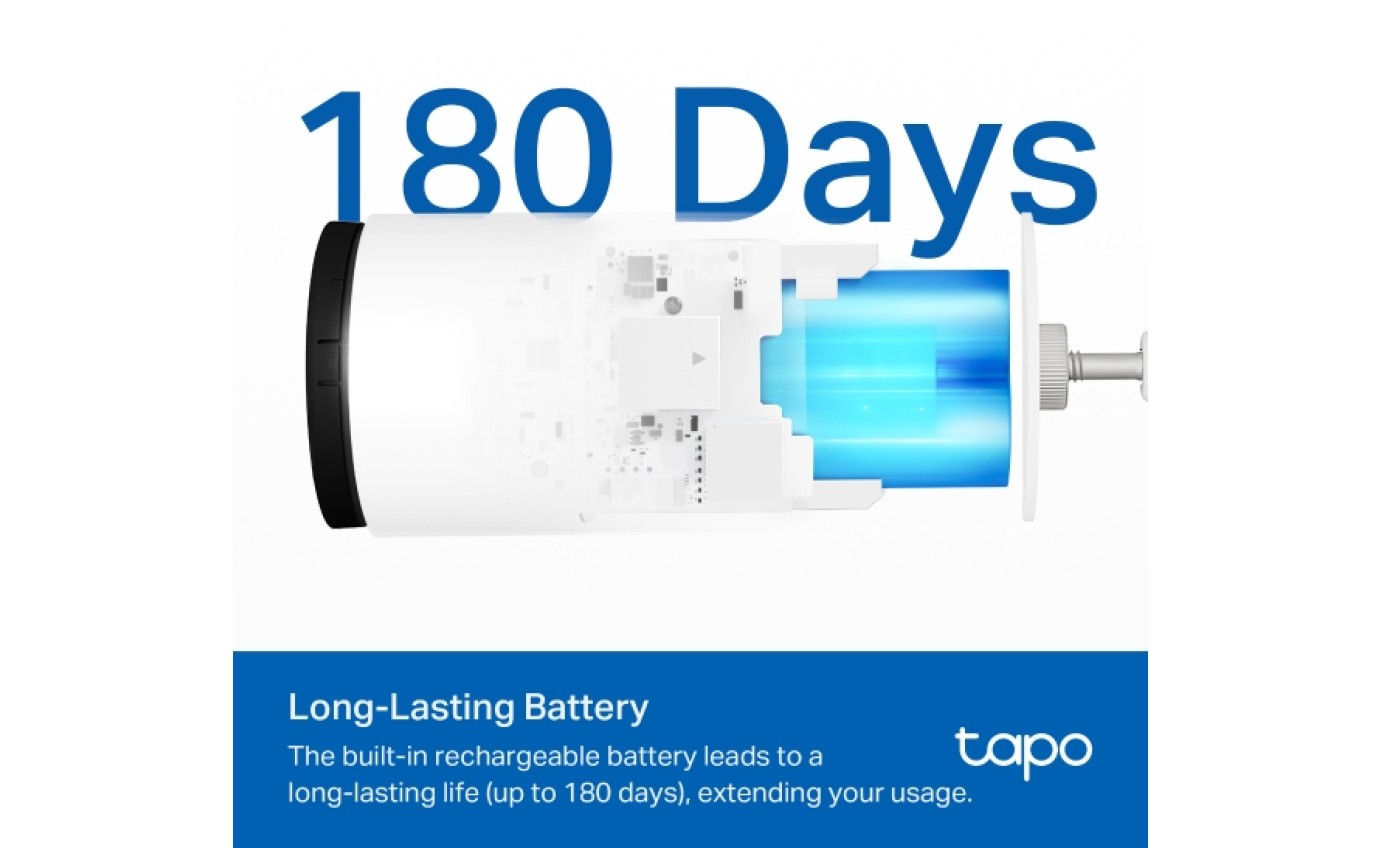 Tapo 2K 3MP Smart Wire-Free Indoor/Outdoor Security System (1 Pack) TAPOC410