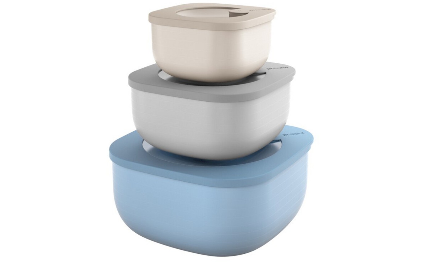 Guzzini Store & More Set of 3 Shallow Airtight Containers 17070752