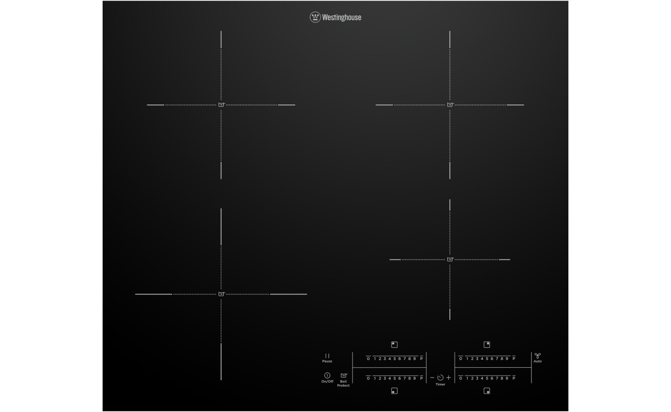 Westinghouse 60cm 4 Zone Induction Cooktop WHI643BE