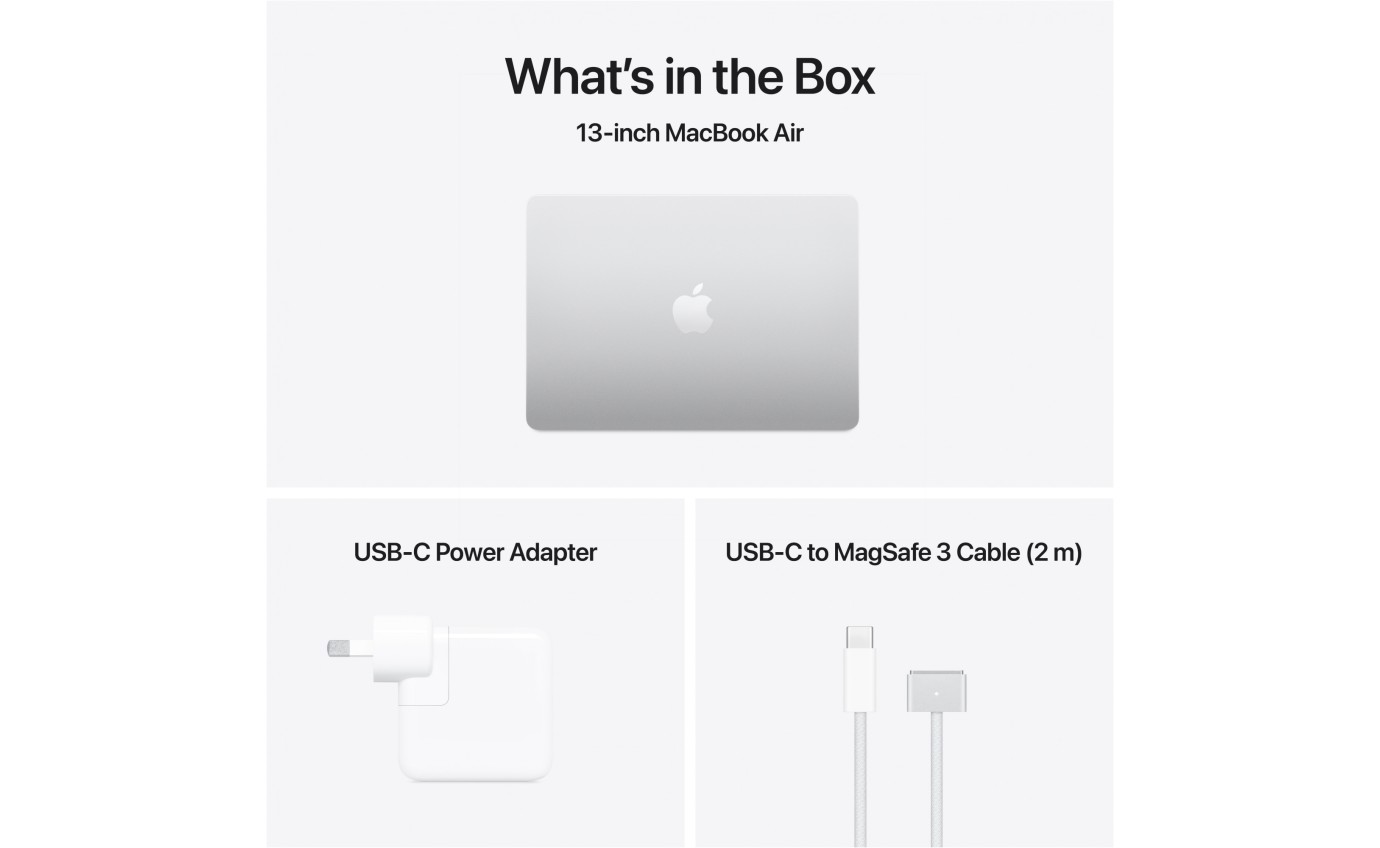 Apple MacBook Air 13-inch M4 Chip 16GB RAM 256GB (Silver) MW0W3XA