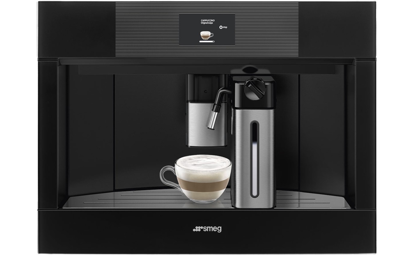 Smeg 45cm Linea Built-in Coffee Machine (Midnight Black) CMS4104B3