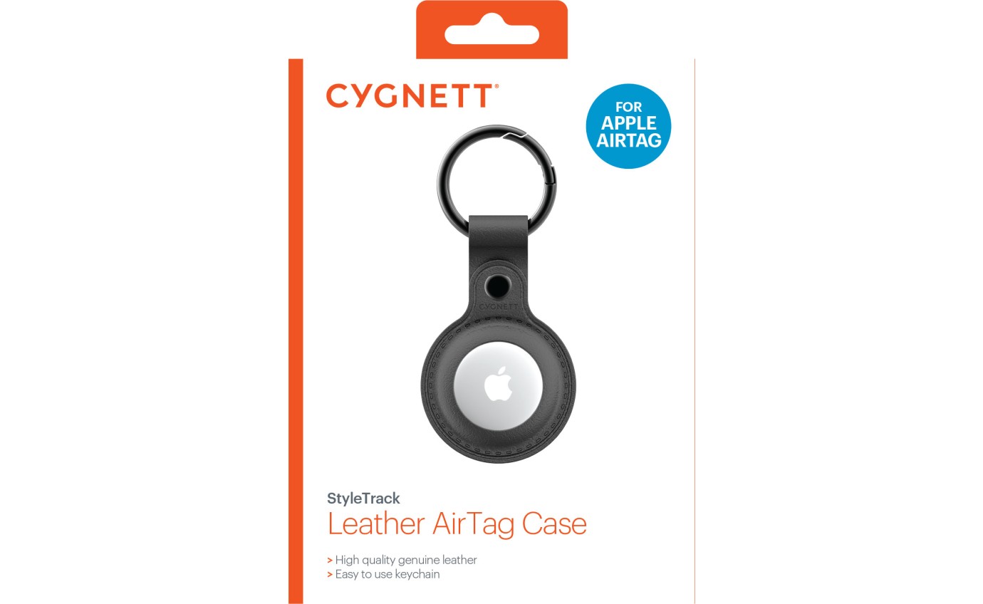 Cygnett StyleTrack Leather AirTag Case (Black) 11901221122