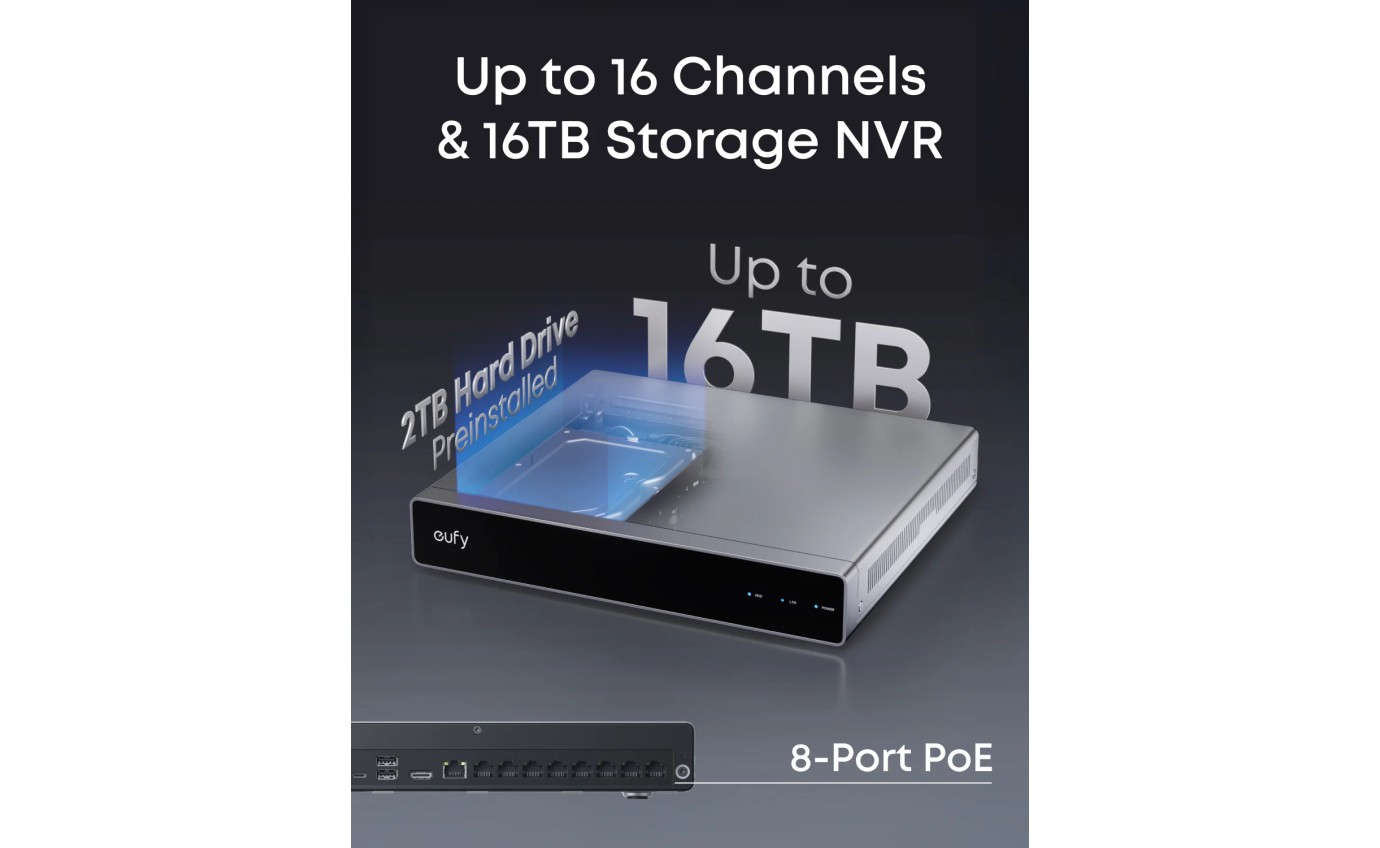 eufy Security NVR Security System S4 Max (4 PoE PTZ Kit) E8E00T21