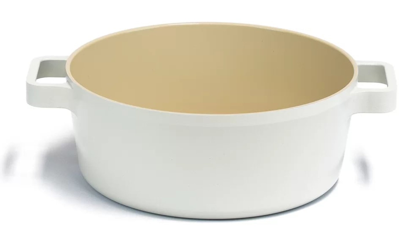 Neoflam Fika 22cm Induction Stockpot with Silicon Rim Glass Lid EKFGC22