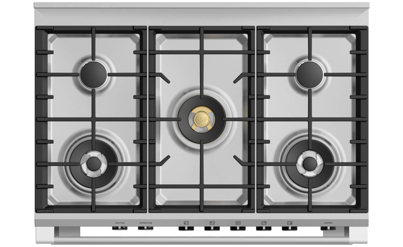 Fisher & Paykel 90cm Series 9 Classic 5 Burner Dual Fuel Pyrolytic Cooker OR90SCG6X1