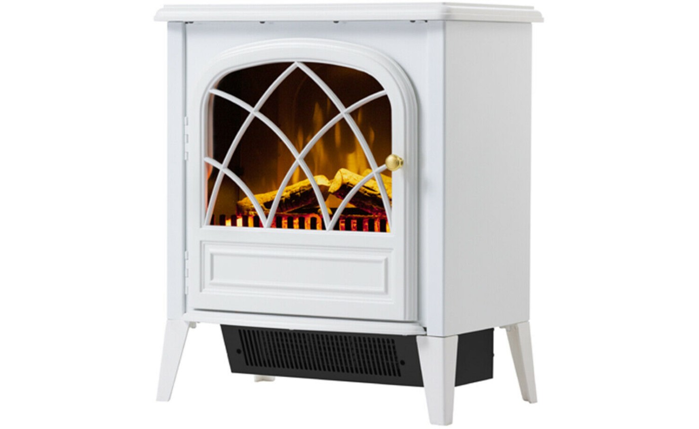 Dimplex 2000W Ritz Optiflame Portable Electric Fireplace (White) RITZ20W