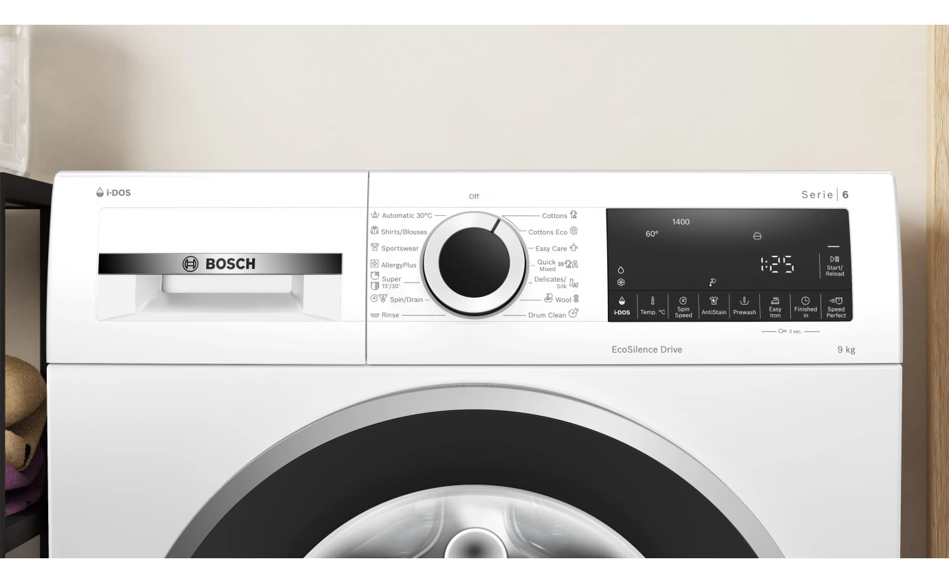 Bosch 9kg Series 6 Front Load Washing Machine (White) WGG244A9AU