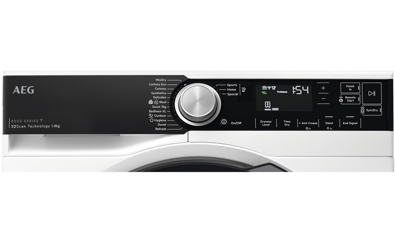 AEG 8kg Heat Pump Dryer T858M6OBC