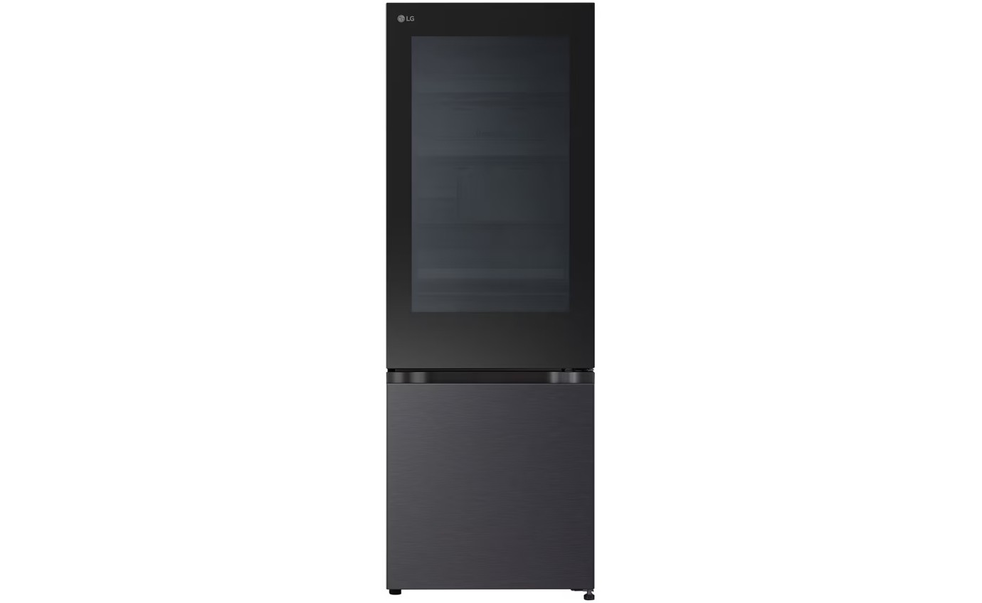 LG 340L Instaview Bottom Mount Fridge (Matte Black) GBV300MBL