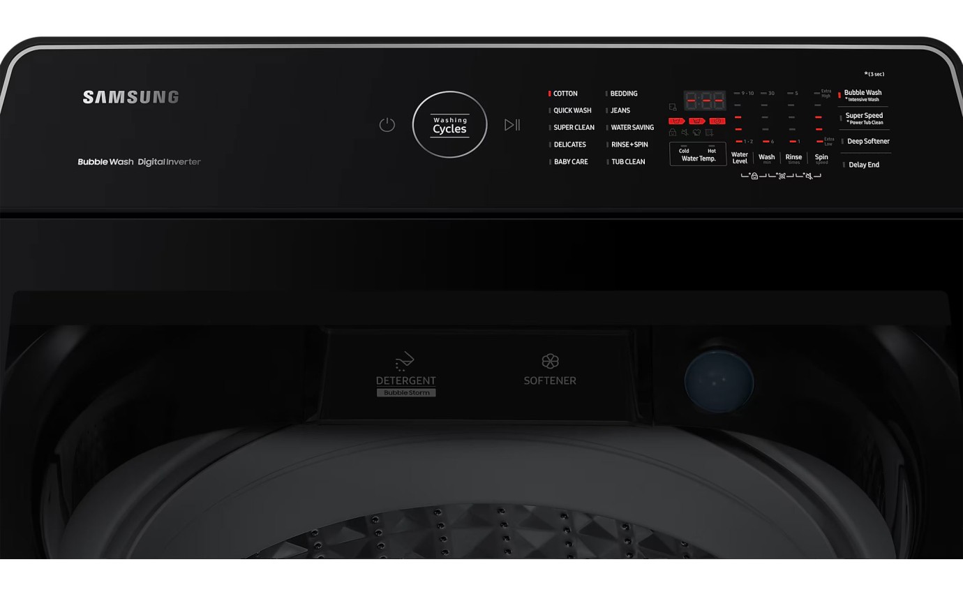 Samsung 9kg Top Load Washing Machine (Black) WA90CG6745BV