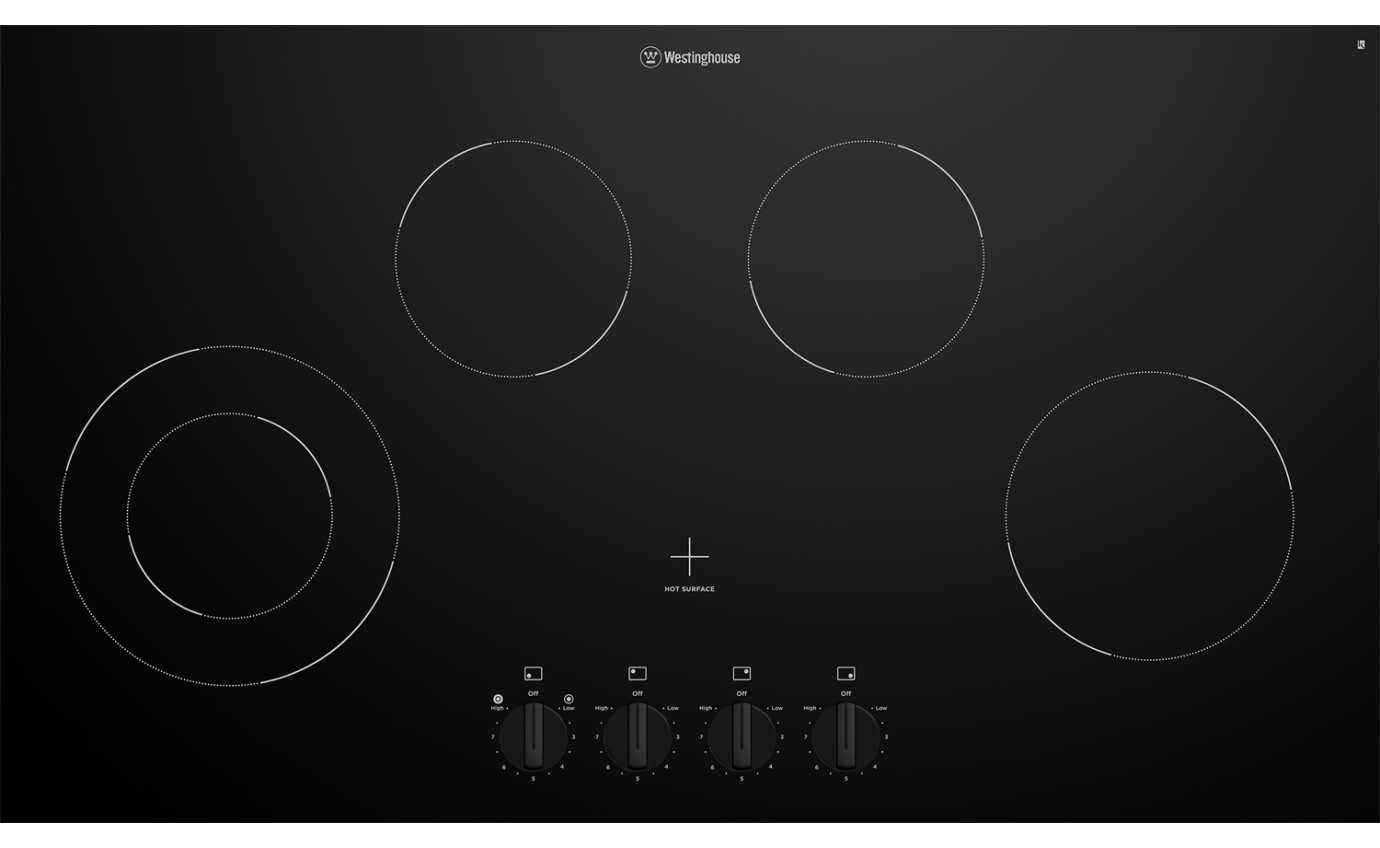 Westinghouse 90cm 4 Zone Ceramic Cooktop WHC942BC
