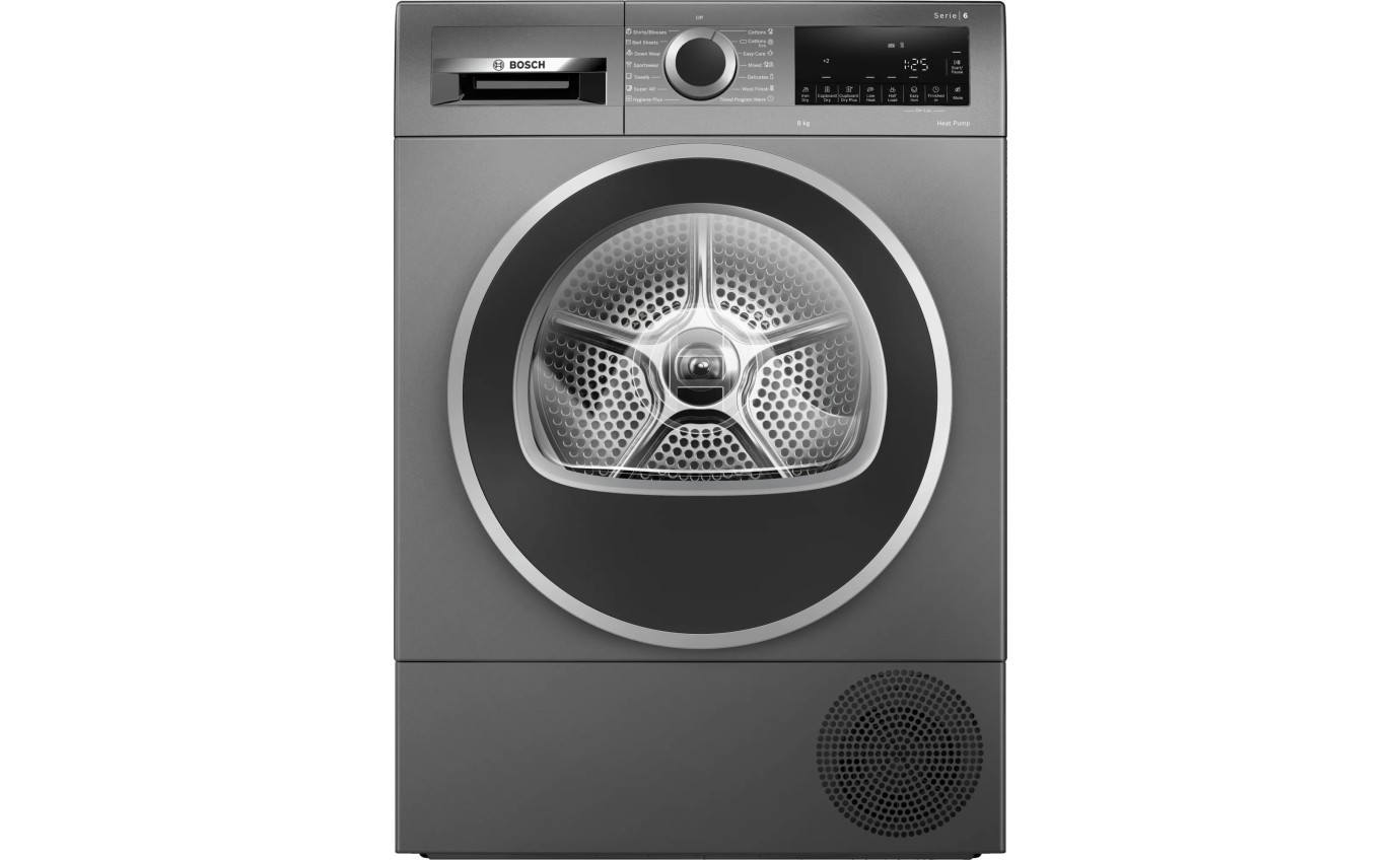 Bosch 8kg Series 6 Heat Pump Tumble Dryer (Graphite) WQG235DRAU