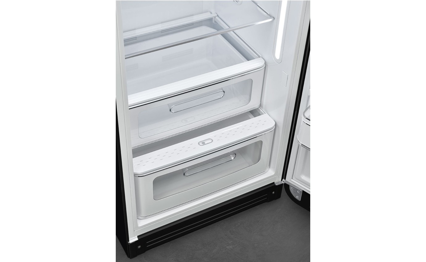 Smeg 270L 50s Style Retro Single Door Fridge (Black) FAB28RBL5AU