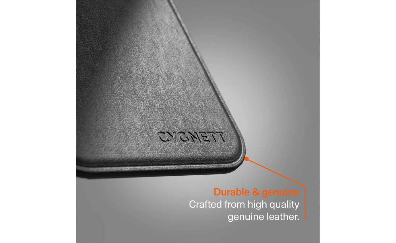 Cygnett MagWallet Magnetic Leather Wallet Case for iPhone 17 (Black) 11901341002