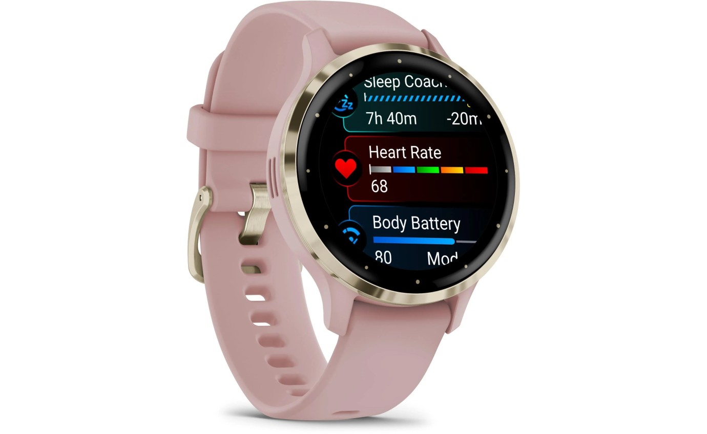 Garmin Venu&reg; 3S Smartwatch (Soft Gold/Dust Rose) 0100278503