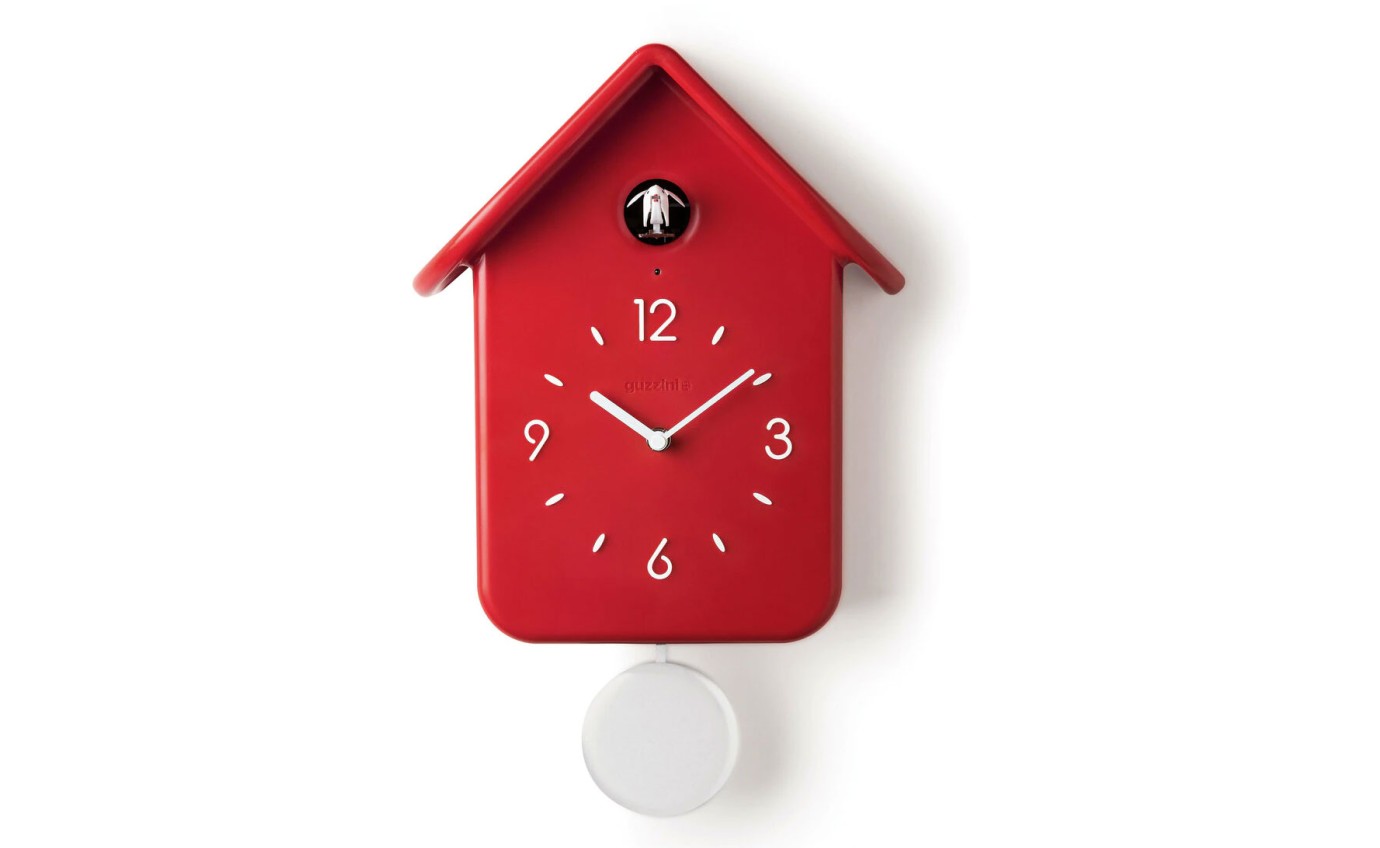 Guzzini Red QQ Cuckoo Clock with Pendulum 16860255