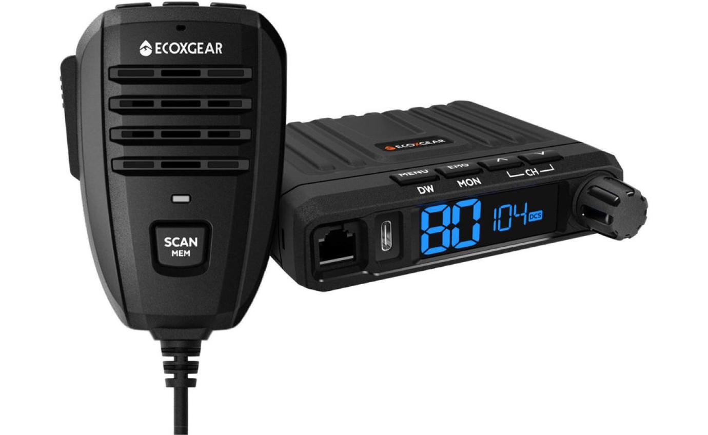 ECOXGEAR EXG1000 5W Compact Fixed Mount UHF Radio with USB-C Port (Value Pack) EXG1000VPK