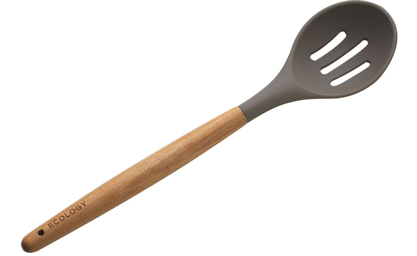 Ecology Acacia & Silicone Slotted Spoon EC1083