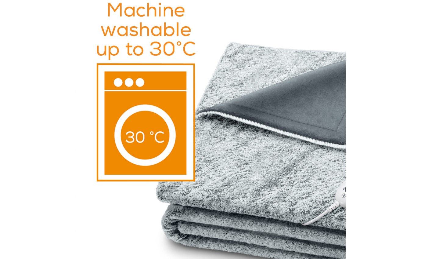 Beurer Nordic Super Cosy Heated Throw (Charcoal Grey) HD75G