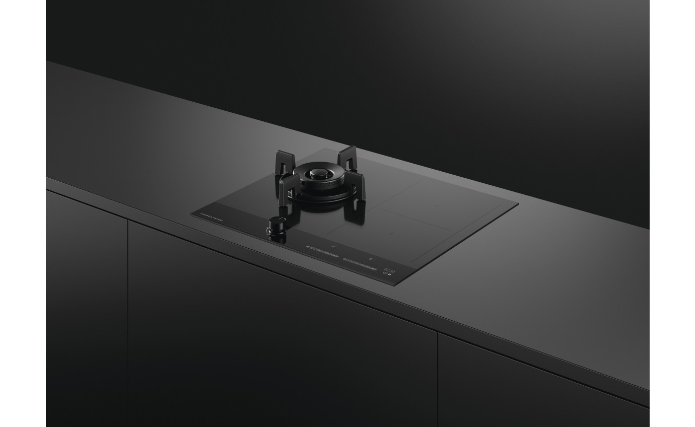 Fisher & Paykel 60cm Series 9 1 Burner + 2 Zone Hybrid Cooktop, 2 SmartZones, LPG CGI603DLPTB4