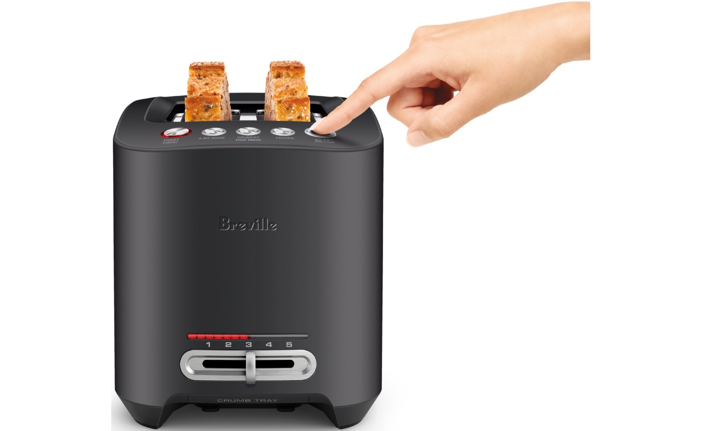 Breville The Smart 2 Slice Toaster (Black Truffle) BTA825BTR