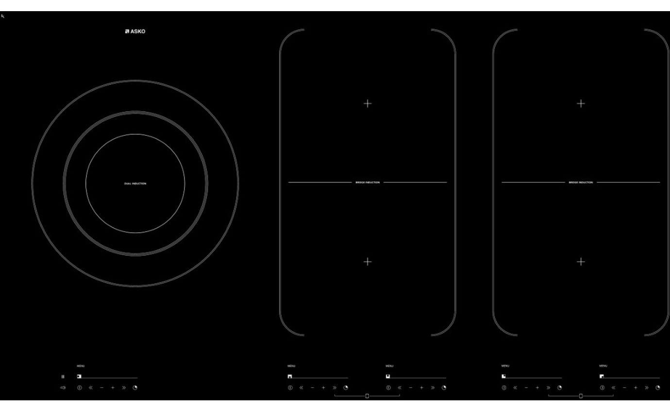 Asko 90cm Bridge Induction Cooktop HI1975G