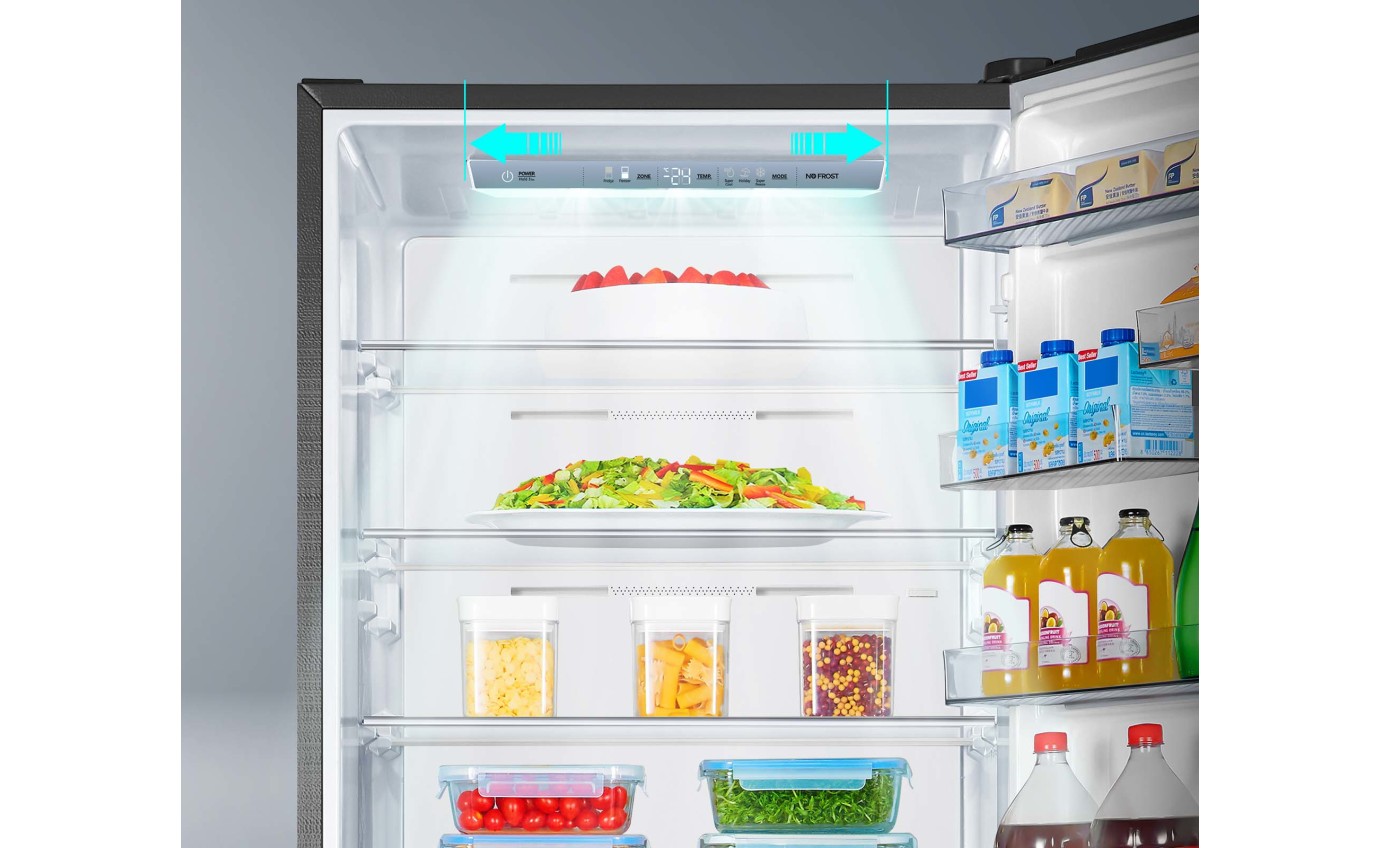 Hisense 417L PureFlat Eco Vision Bottom Mount Fridge (Black Steel) HRBM418E