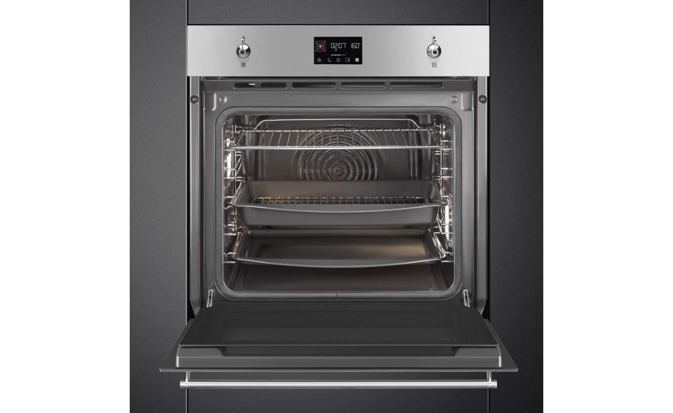 Smeg 60cm Classic Thermoseal Pyrolytic Oven with EvoScreen - Stainless Steel SOPA6302TX