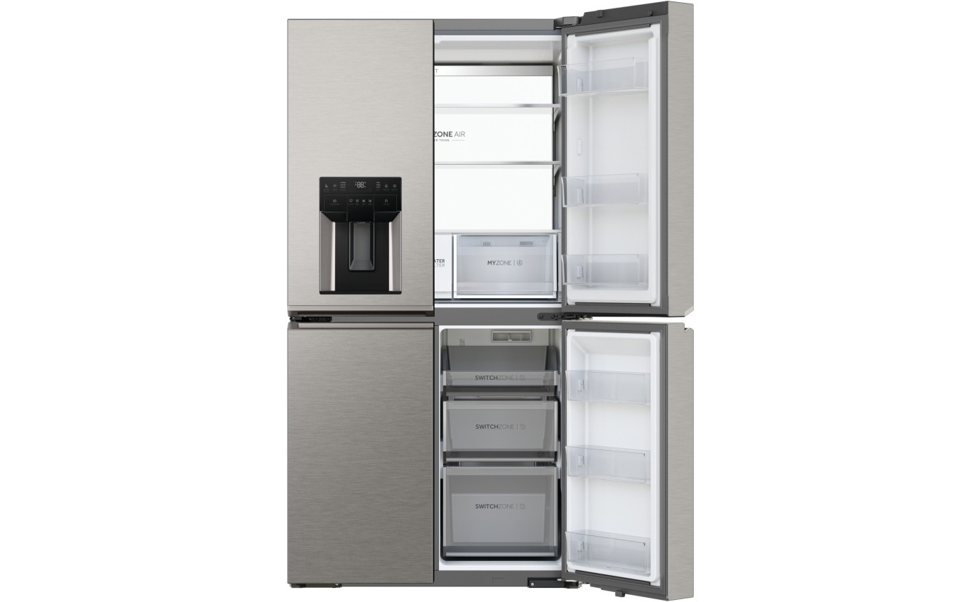 Haier 601L 600 Series Quad Door Refrigerator Freezer (Satina) HRF680YZS