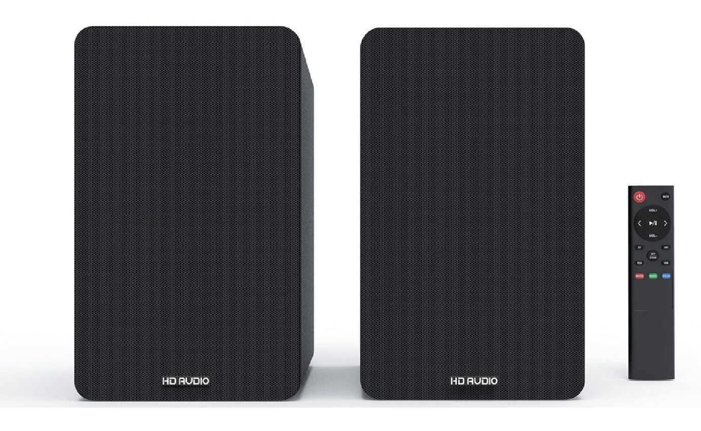 Silcron SLR05 100W Wireless Active Bookshelf Speakers (Black) SLR05BK