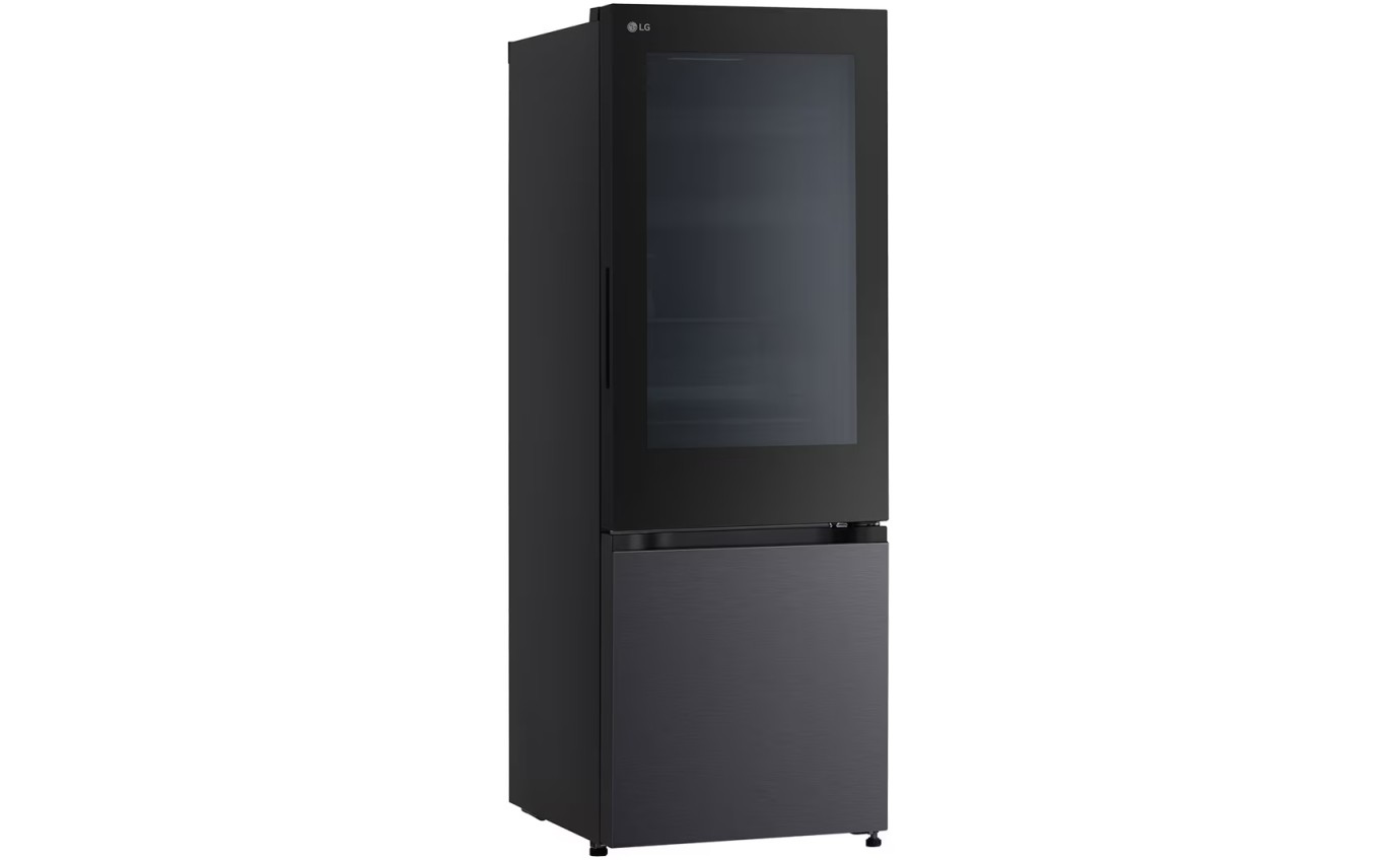 LG 340L Instaview Bottom Mount Fridge (Matte Black) GBV300MBL