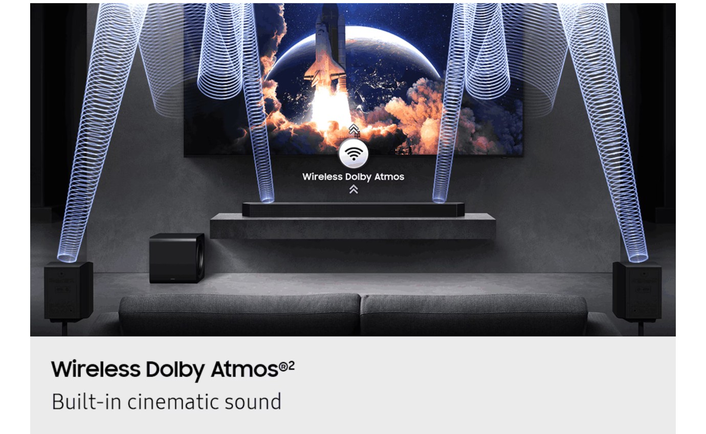 Samsung 11.1.4ch Q-Series Soundbar with Subwoofer & Rear Speakers HWQ990HXY