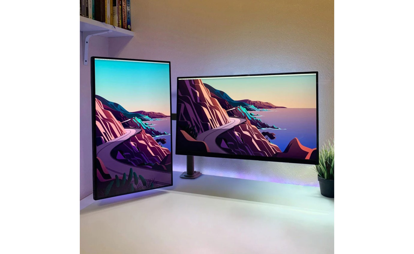 One Products Double Monitor Arm PPMA2E