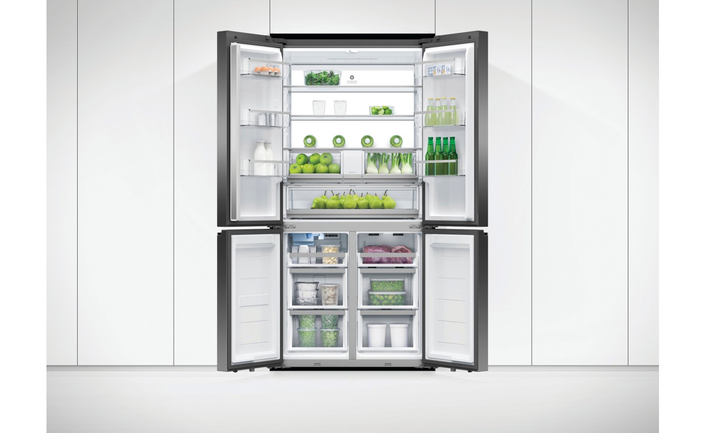 Fisher & Paykel 690L Series 7 Quad Door Refrigerator Freezer, Ice & Water RF730QNUVB1