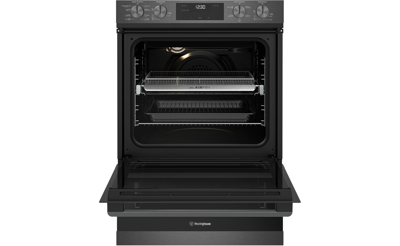 Westinghouse 60cm Multifunction Double Oven (Dark Stainless Steel) WVE6526DD